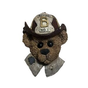 Boyds Bears Vintage 1998 Elliot The Hero Fireman Wall Plaque